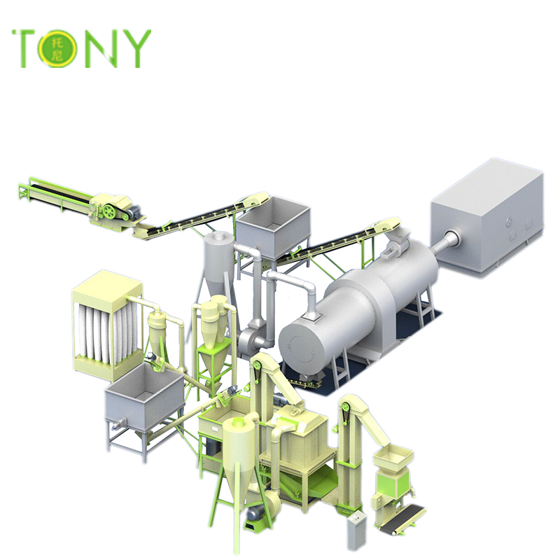 TONY hoogwaardige en professionele technologie 7-8 ton \/ uur biomassa-pelletfabriek